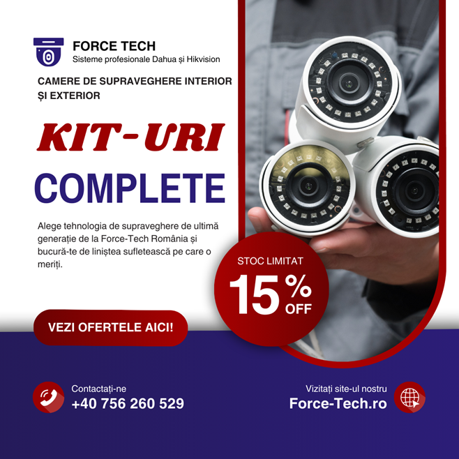 Kit-uri complete de monitorizare video